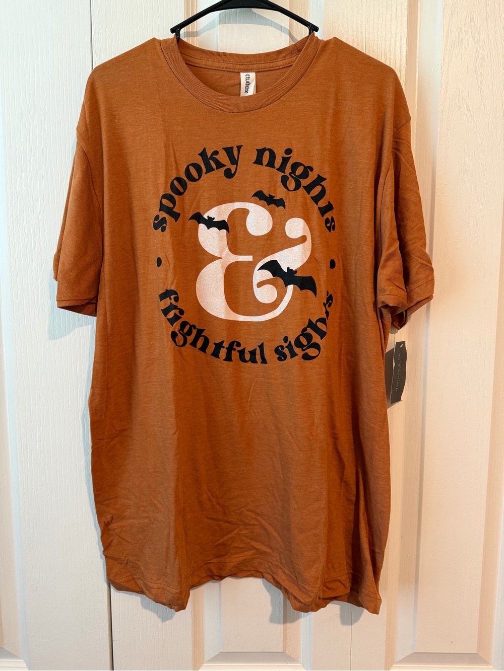 Tultex Rust Orange 'Spooky Nights' Graphic Tee